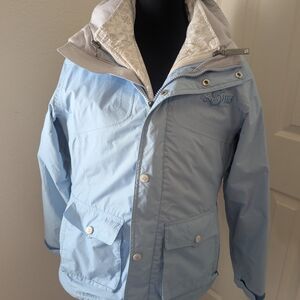 Sims Women’s Light Blue Snowboarding & Ski  Size Medium Insulated Hooded Coat